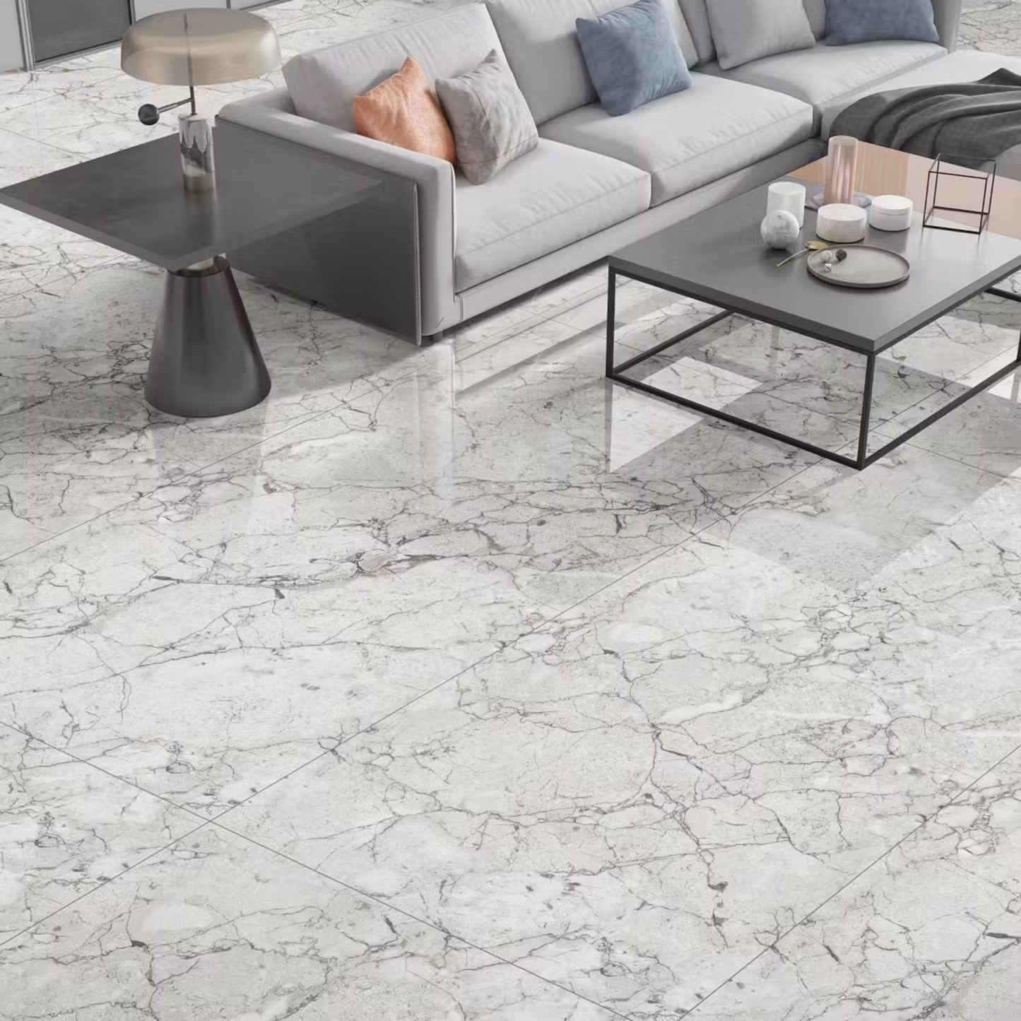 PGVT Endless Crackle Marble Grey