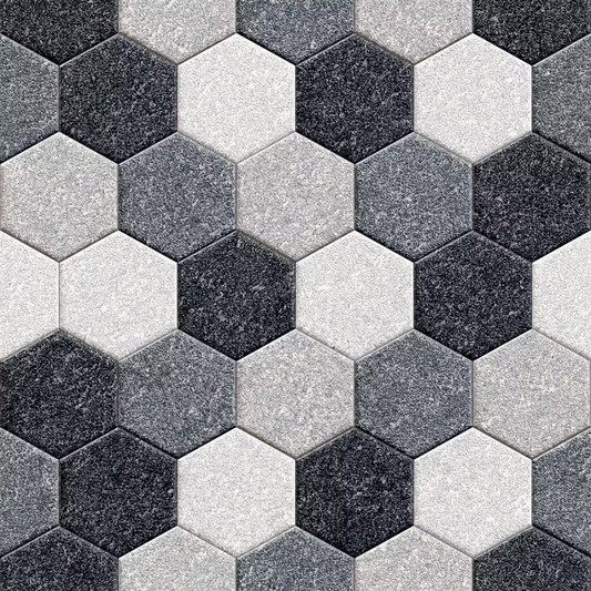 HRP Grey Multi Hexagon Stone