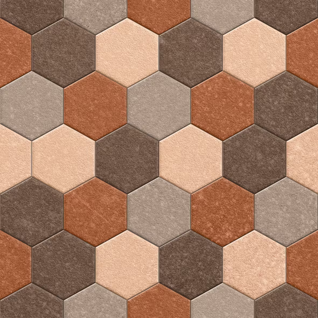 HRP Beige Multi Hexagon stone