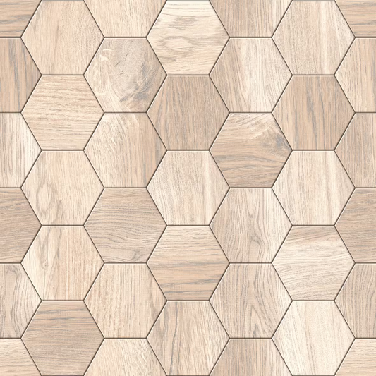 HRP Beige Hexagon wood